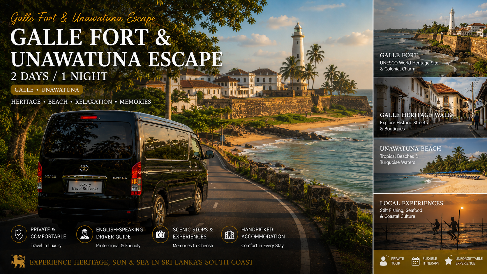 Galle Fort & Unawatuna Escape