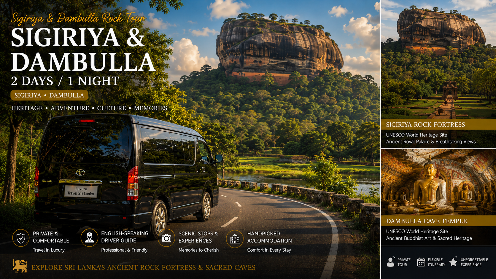 Sigiriya & Dambulla Rock Tour